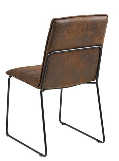 Bruine op leer gelijkende stof Rib stoel | Design en comfort | Bestel voordelig bij LevaLeva!