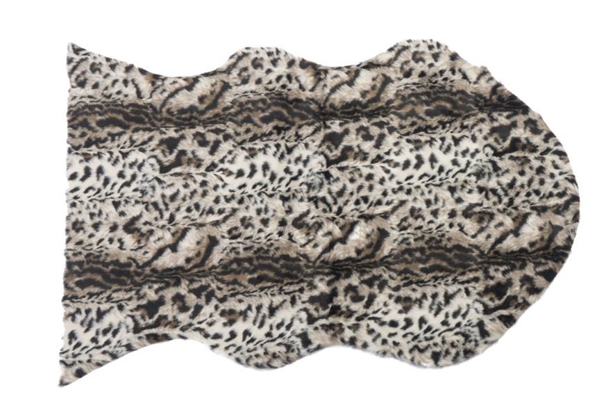 Artificial leopard skin rug 60x90cm Natural - Groothandel Wiljan