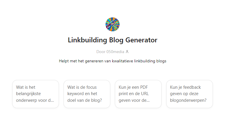 Linkbuilding blog generator - 050media