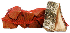 Mix hout in netzakken