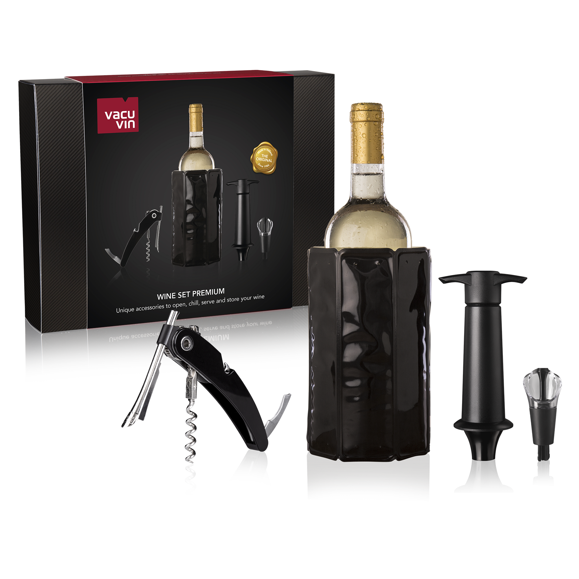 accu West melodie Vacu Vin Wine Set Premium (4 pcs), Gift Box kopen? | Cookinglife