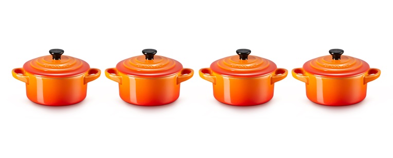 doos handelaar Geneeskunde Le Creuset Mini Braadpan Set Signature Oranjerood - Ø 10 cm / 250 ml kopen?  | Cookinglife