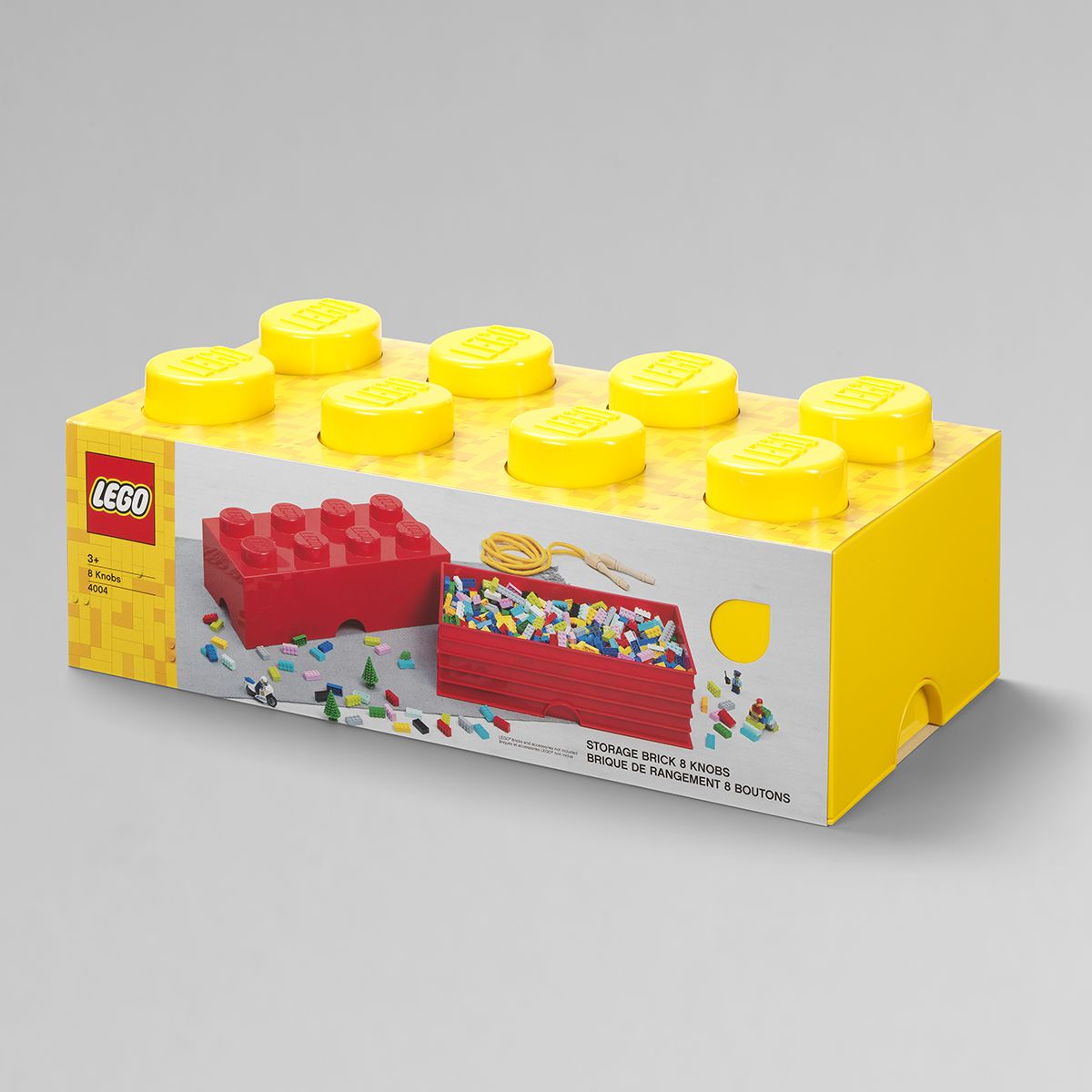 Boite rangement Lego Jaune 12.5 x 12.5 x 18 cm ?