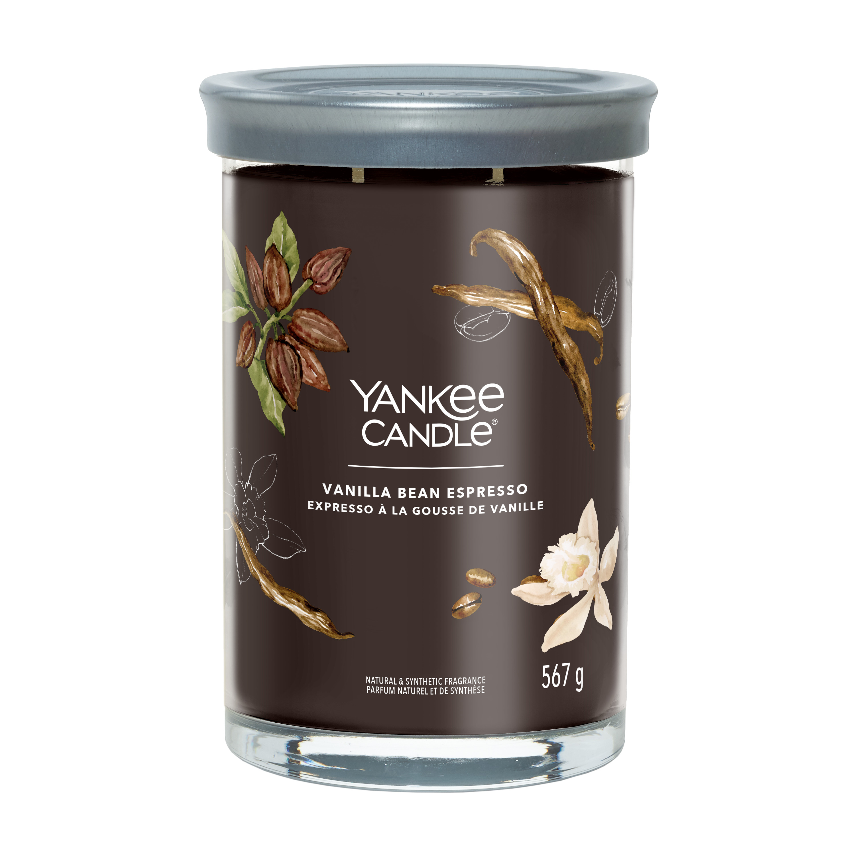 Vela Perfumada Yankee Candle Grande Tumbler - con 2 mechas - Vanilla Bean  Espresso - 15 cm / ø 10 cm