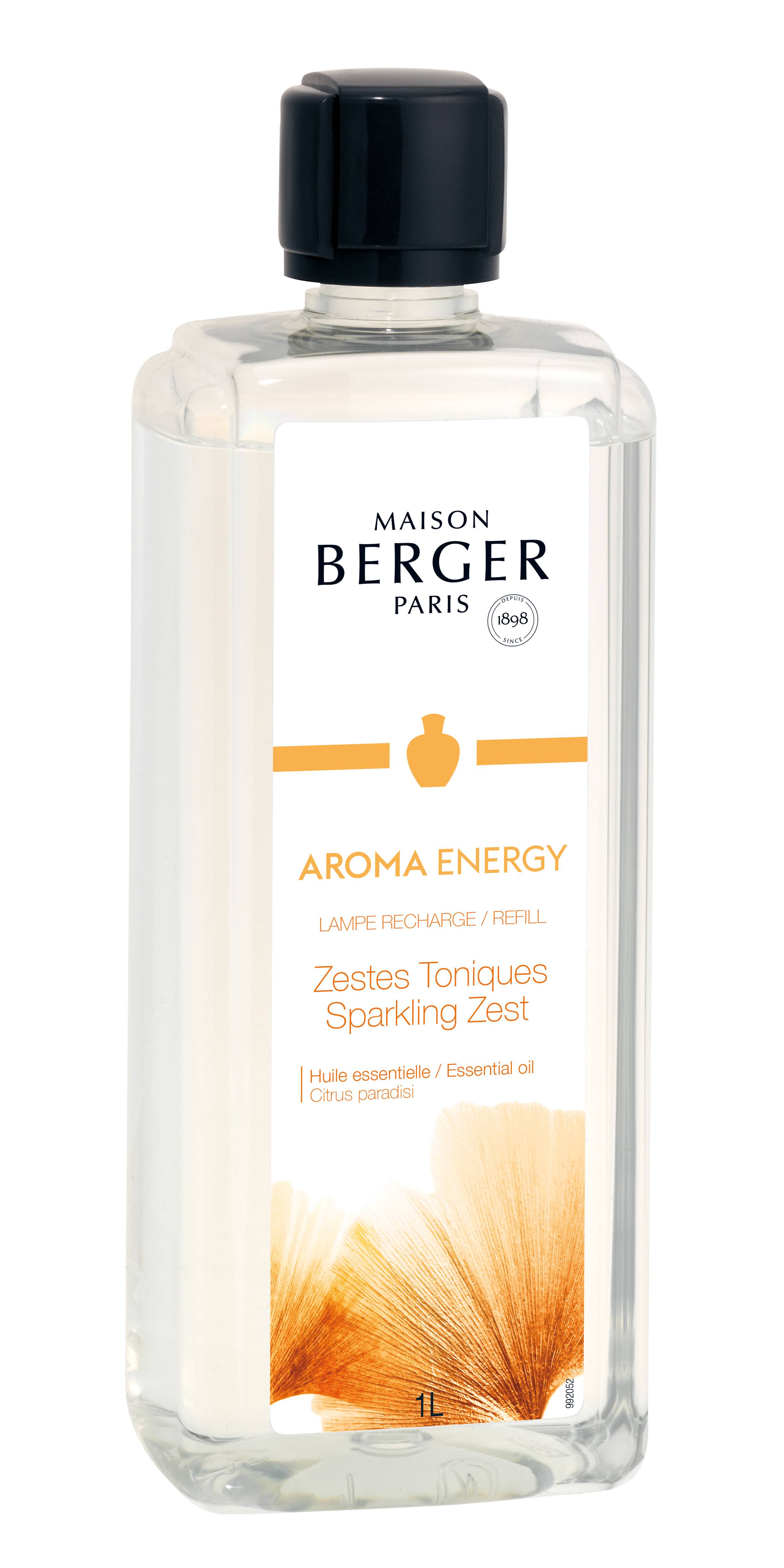 Coffret Lampe Berger Aroma avec recharge Aroma Energy – Zestes