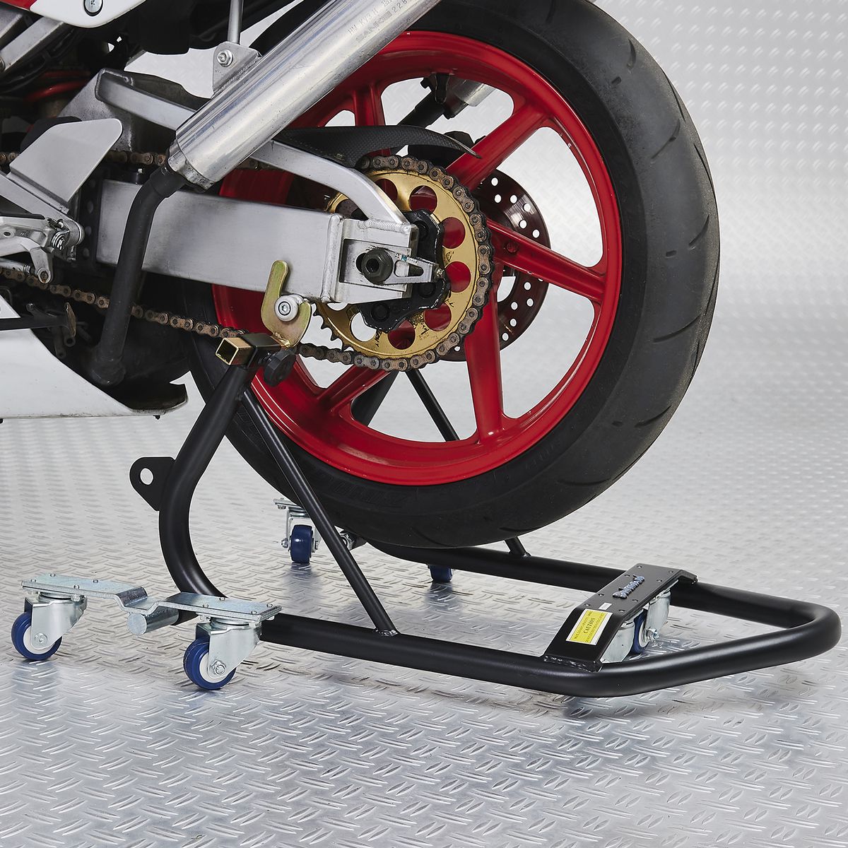 Support béquille de moto arrière lève moto arrière sur roulettes Moto Roue  avant bascule Chock Support