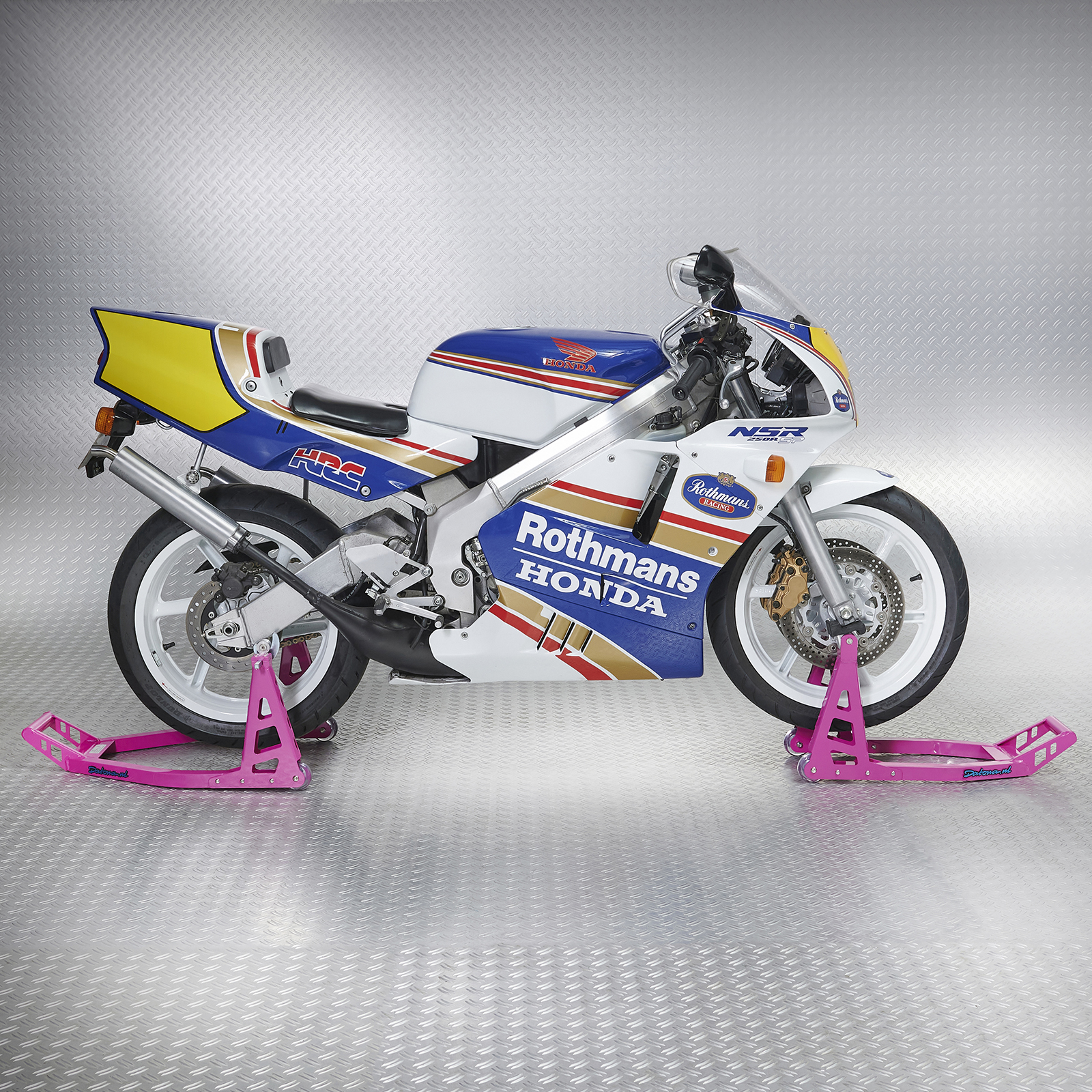 Béquille d'atelier MotoGP roue avant et arrière – jaune