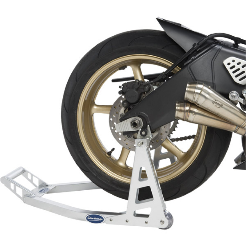 Béquille Moto Atelier et Transport Universelle, Convient aux pneus 13 - 17  pouces d'une largeur de 90 130 mm, Mécanisme à bascule avec crochet de  sécurité, Facile à nettoyer acheter en ligne