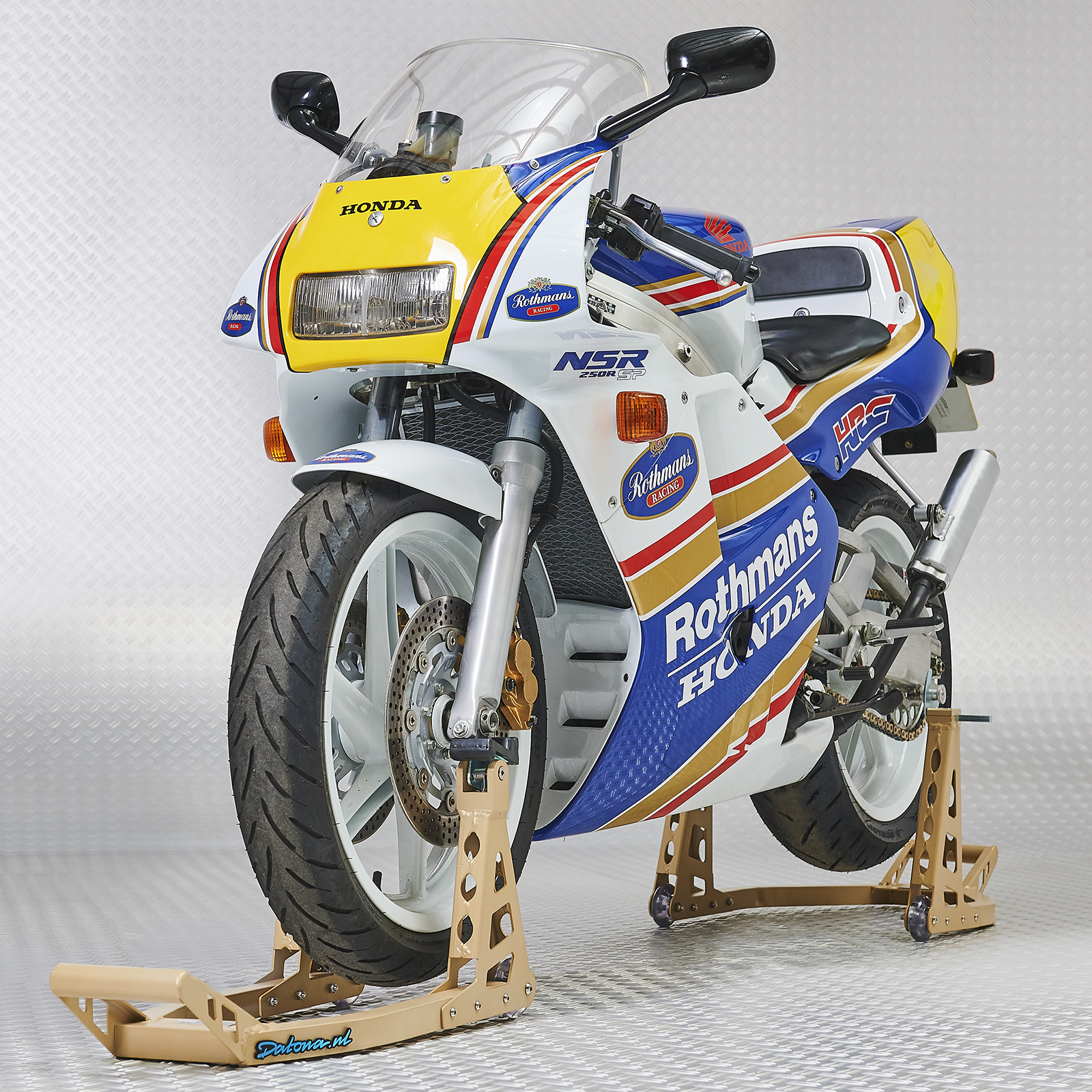 Béquille d'atelier MotoGP roue avant et arrière – jaune