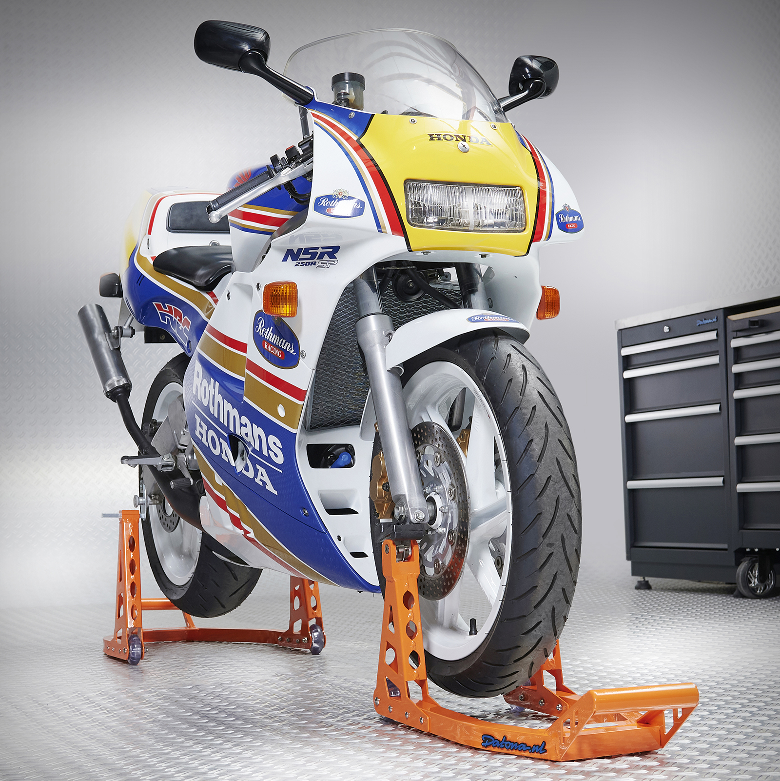 Béquille d'atelier MotoGP en alu orange KTM - 250kg