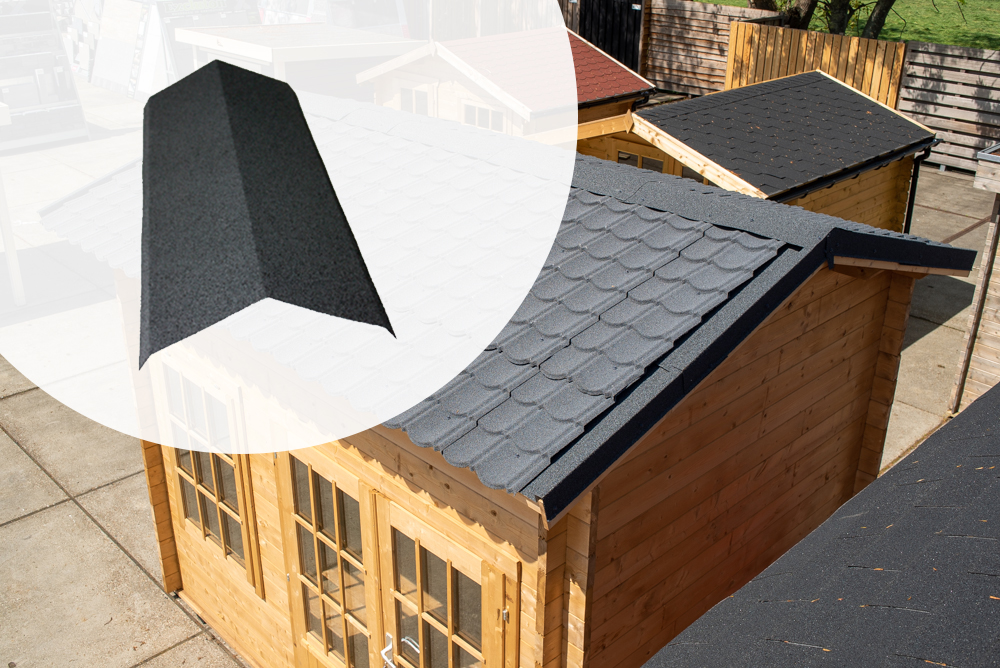 Rechteckschindeln 2 m² ROT zur Dacheindeckung für Gartenhäuser Gerätehäuser