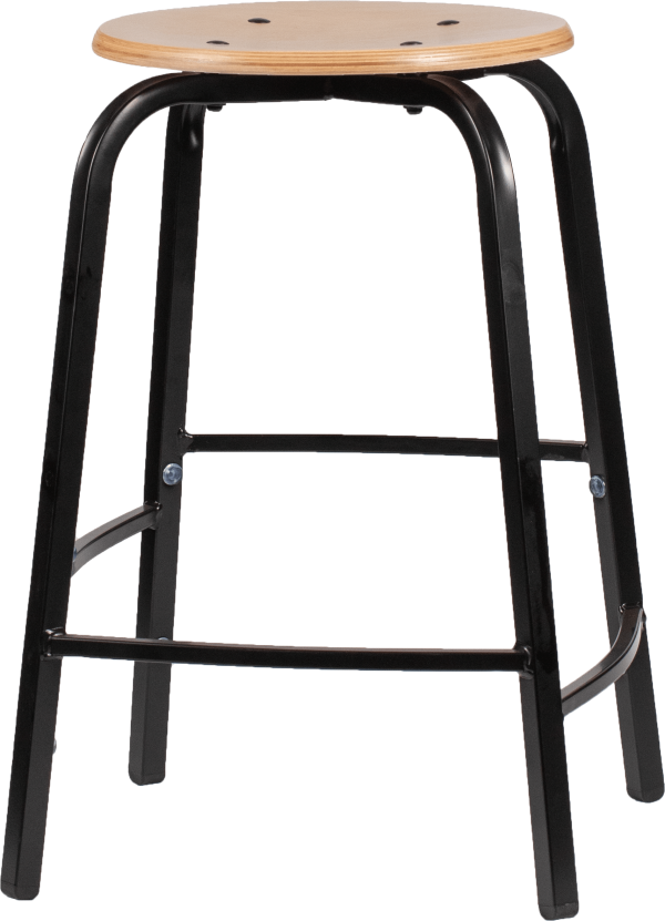 Taboeret Zithoogte 50cm zwart frame.png