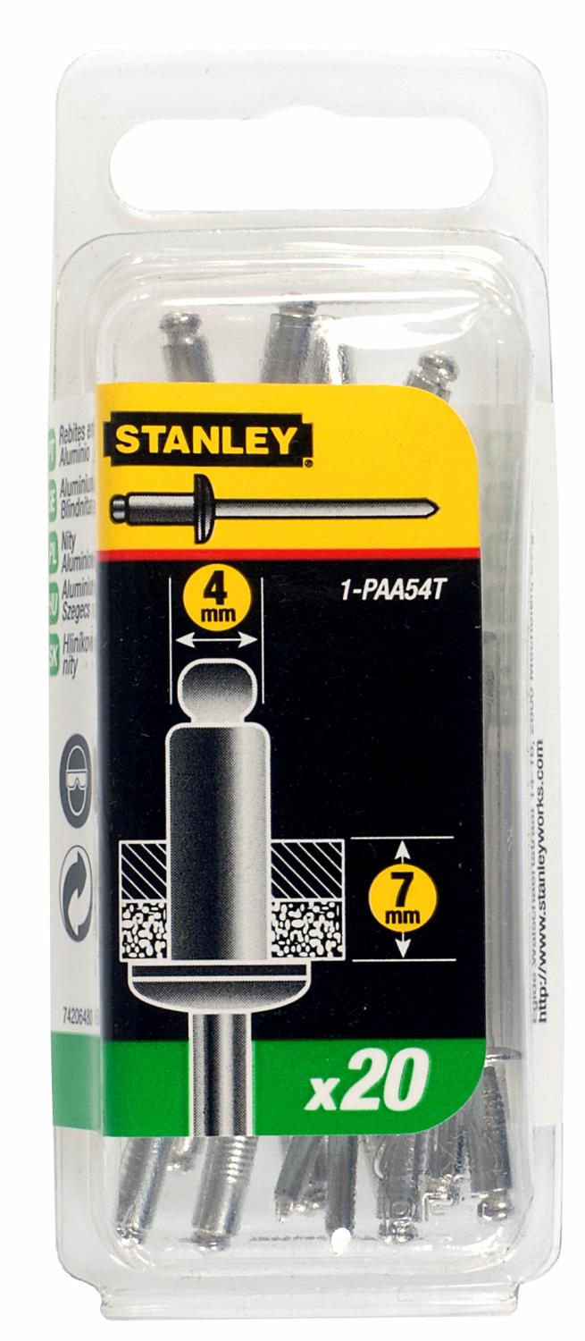 Stanley Popnagels 4 x 6.5mm 20 stuks