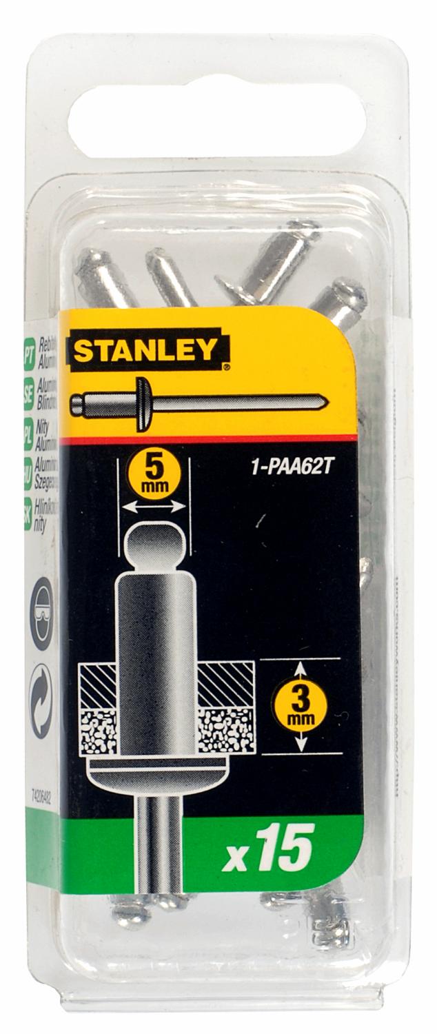 Stanley Popnagels 5 x 3mm 15 stuks