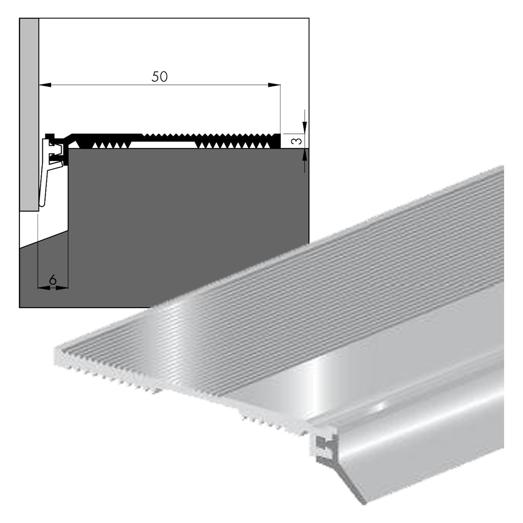 Ellen Tochtdorpel Opbouw ANB-7 100cm | Aluminium