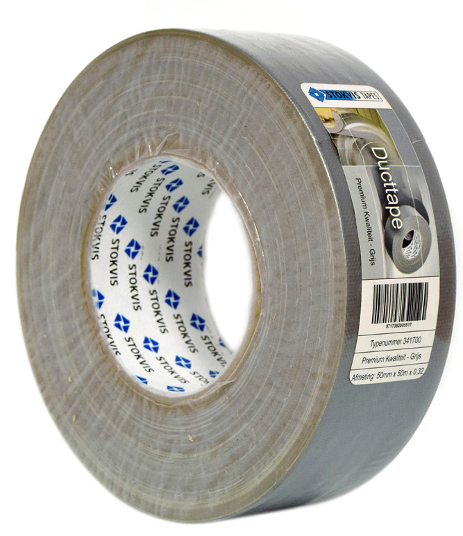 Duct tape premium pe gecoate 341700 GY breedte = 50 mm lengte = 50 meter