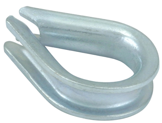 Verzinkte touwkous voor kabeldikte 4 - 5 mm