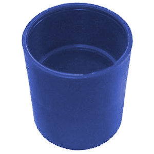 PVC lijmmof blauw, water, 50mm