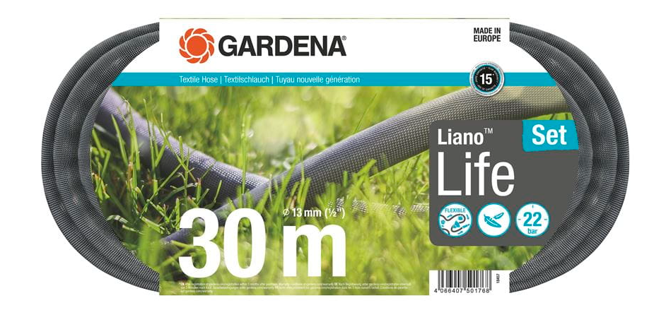 Gardena Liano Life textiel-slang set 30 meter