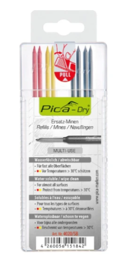 Pica 4020 Dry Navulling basic grafiet/geel/rood