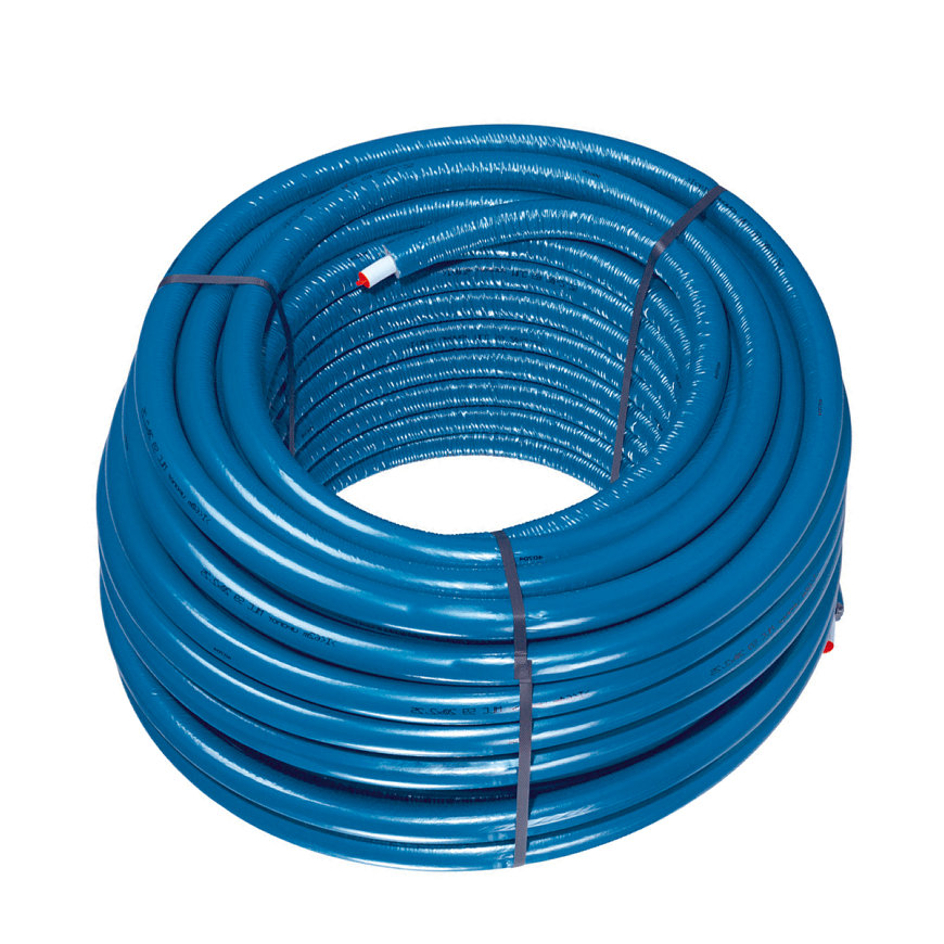 Uponor Uni Pipe PLUS, voorgeïsoleerd, ISO 10 mm, 16 x 2.0, blauw rol 75 meter