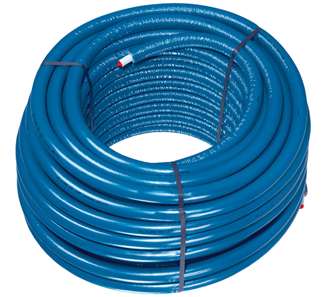 Uponor Uni Pipe PLUS voorgeïsoleerd ISO 4 mm 16 x 2.0 blauw rol 100 meter