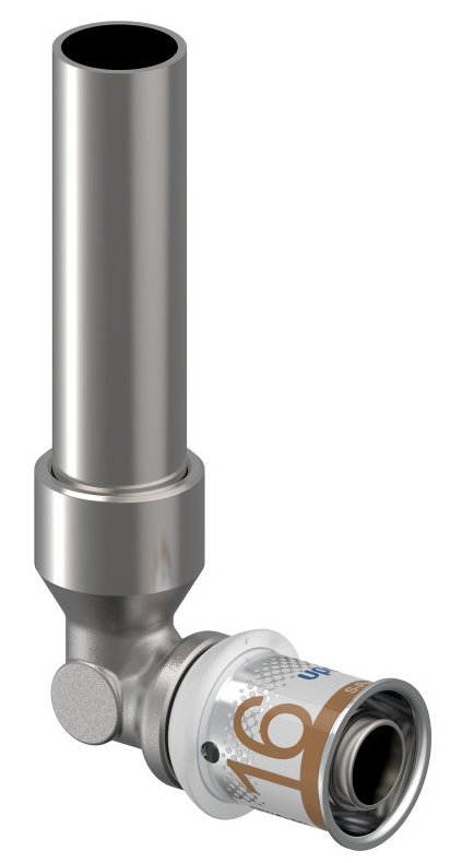 Uponor S-Press Plus aansluitknie Water pers 15 (cu) x 16 mm l = 150 mm