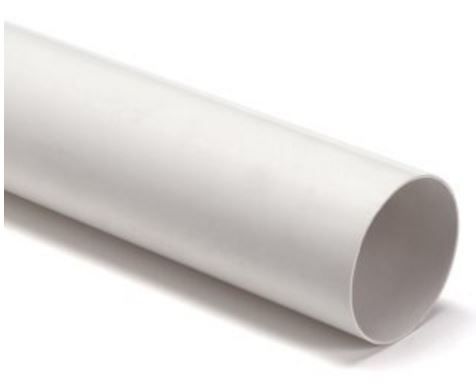 PVC regenpijp wit 100 mm lengte 5,5 meter