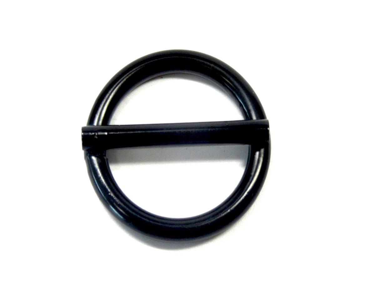 Zwarte ring met pin 16 mm