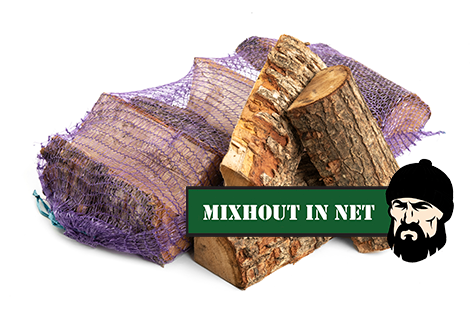 Mix hout in net