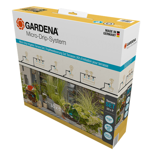het winkelcentrum elf Brood Gardena micro-drip-bewatering balkon set voor 30 planten - Tyleenslang