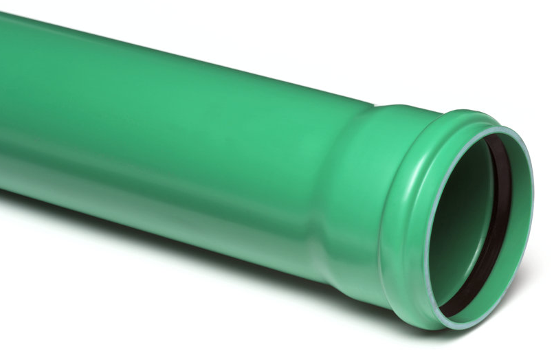 passage invoegen huiselijk PVC buis groen manchet 200mm SN8 lengte 5 meter - Drainagebuizen
