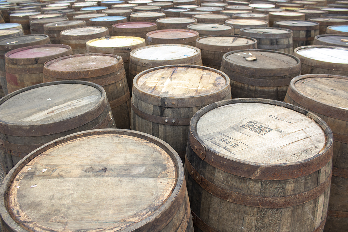 Houten regenton van eikenhout 195 liter Whiskyvat in Huis