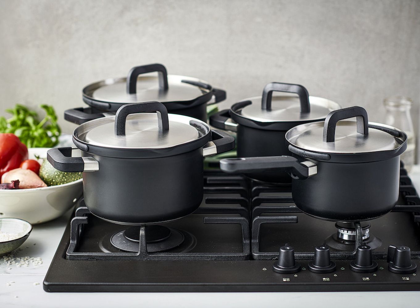 bom niezen Gevoelig voor BK Pannenset Flow Cool Black 4-Delig kopen? | Cookinglife