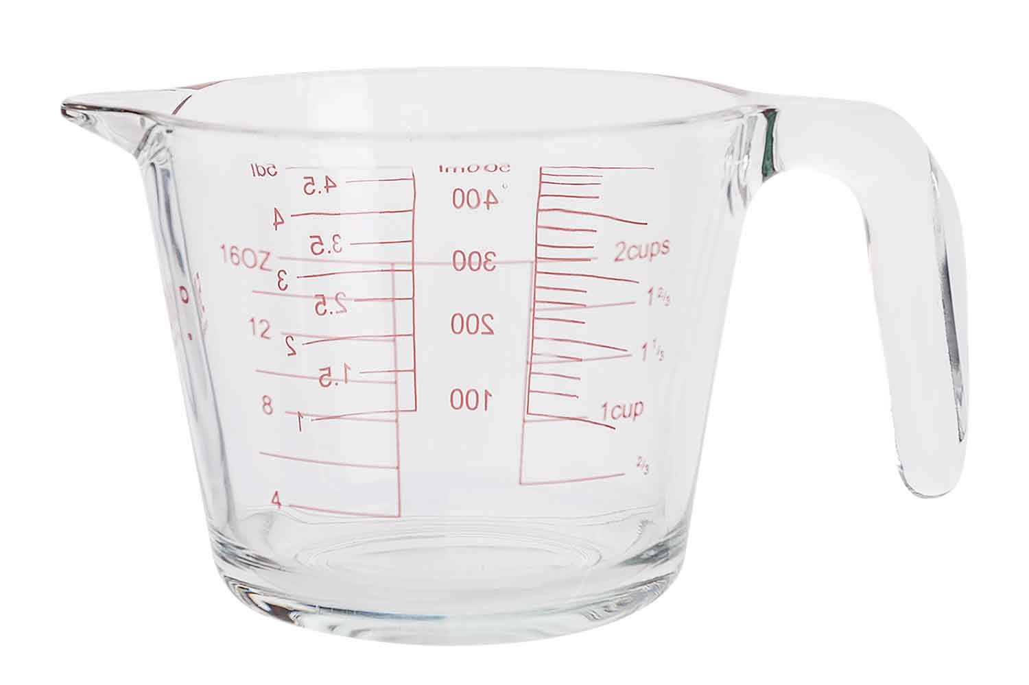 Cosy & Trendy Messbecher aus hitzebeständigem Glas bis 500 Grad Celsius,  500 ml
