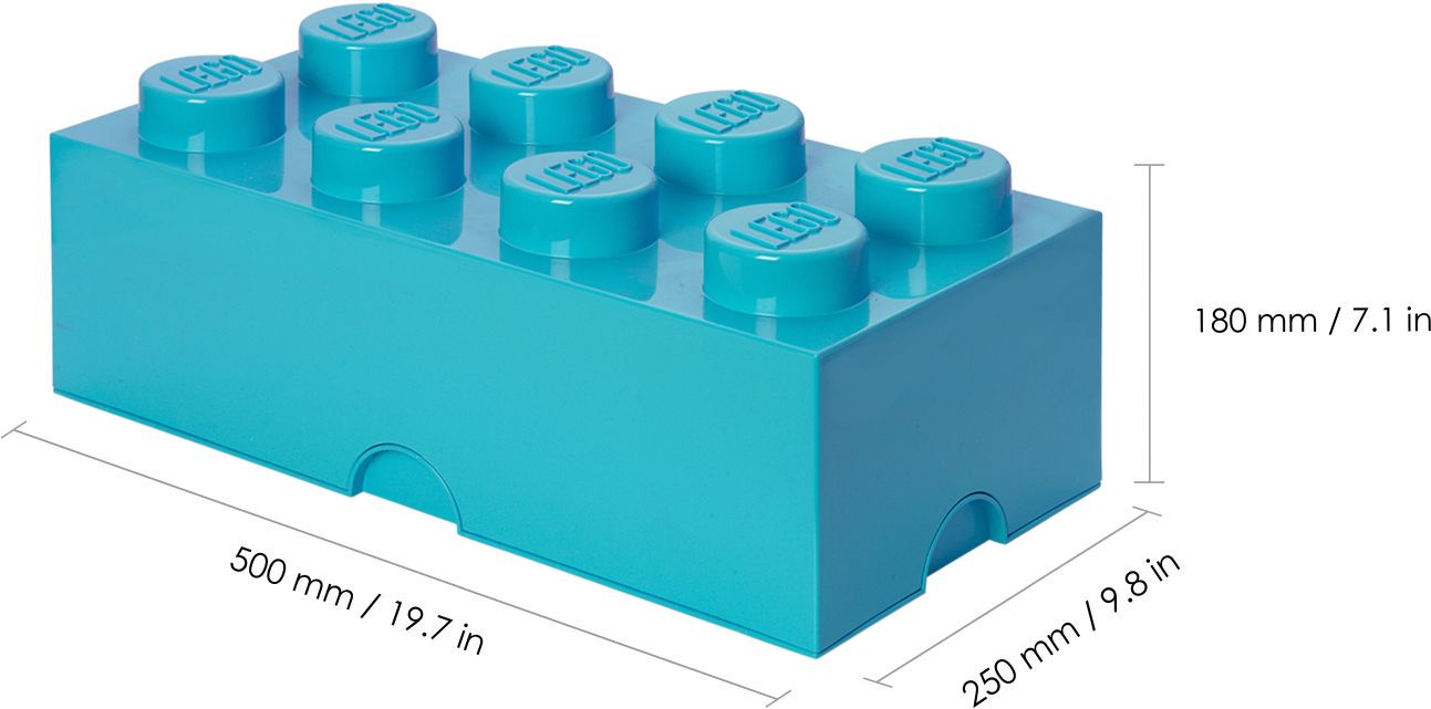 omringen niveau Stof LEGO® Opbergbox - Turquoise - 50 x 25 x 18 cm kopen? | Cookinglife
