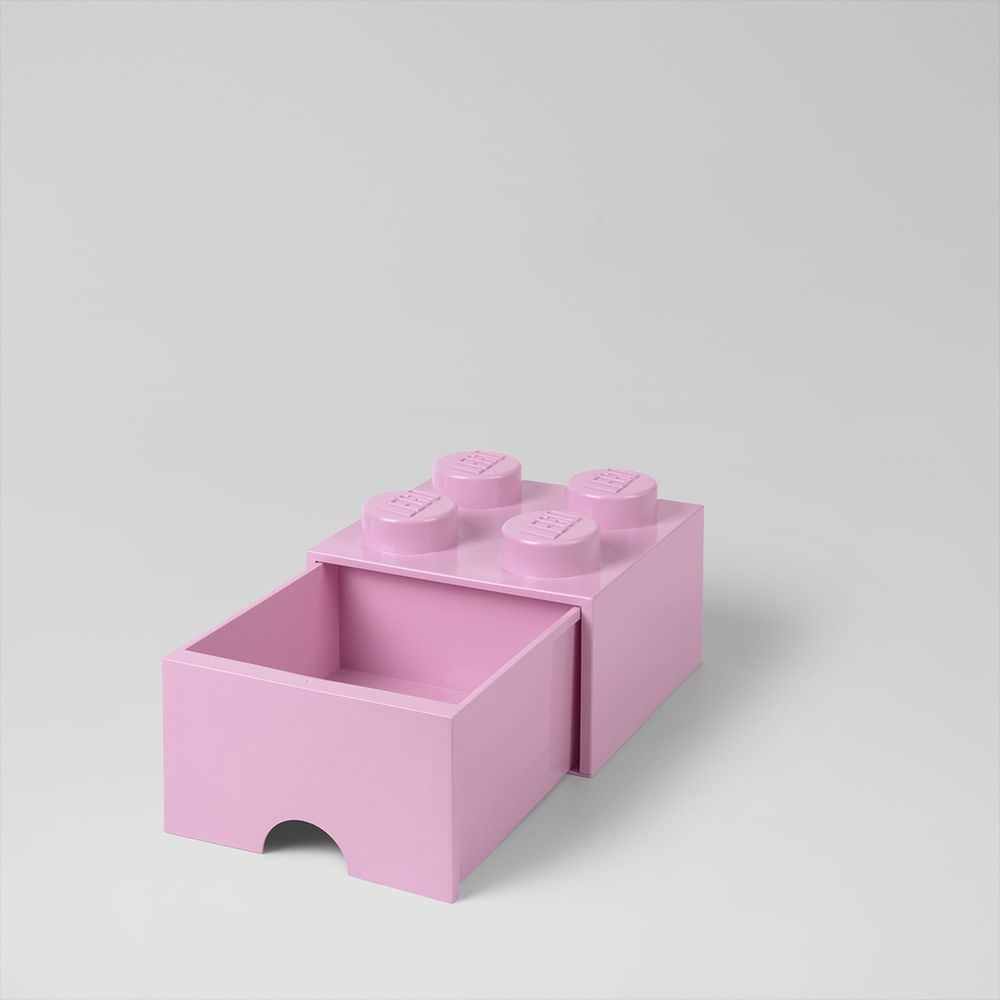 LEGO Caja de almacenamiento de ladrillo rosa