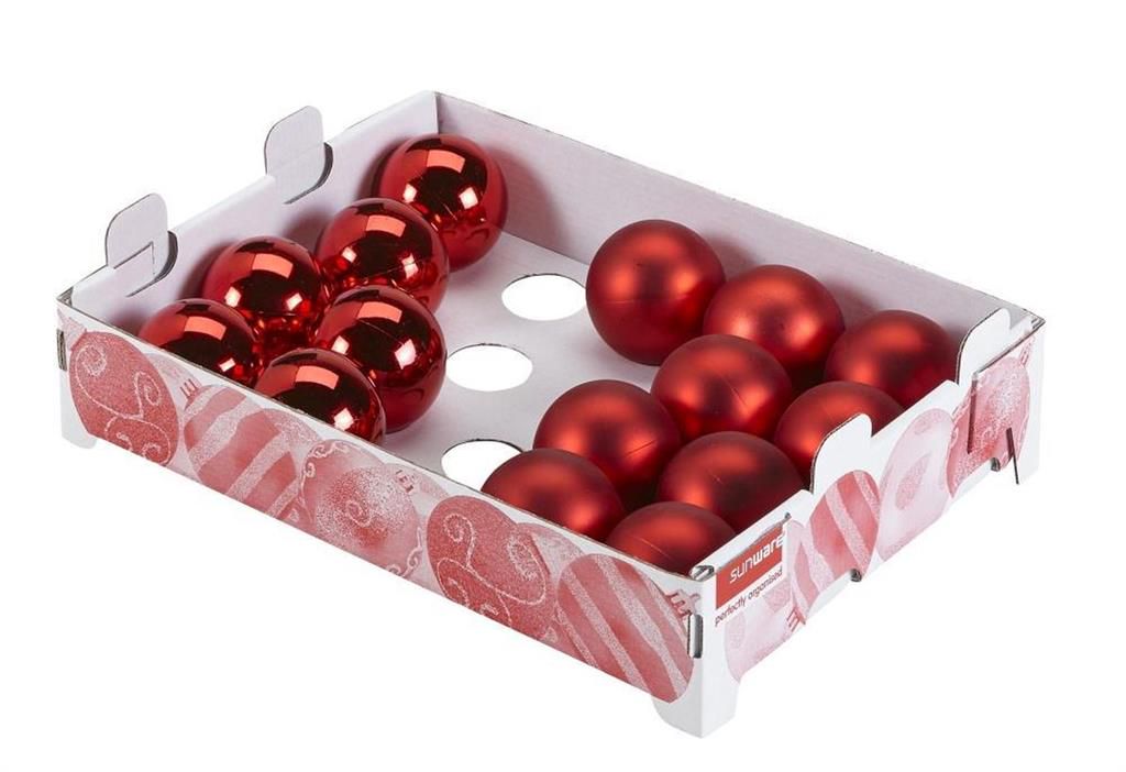 Sunware Q-line boîte de rangement transparente pour décorations de Noël 45  litres (98 boules de Noël) Sunware