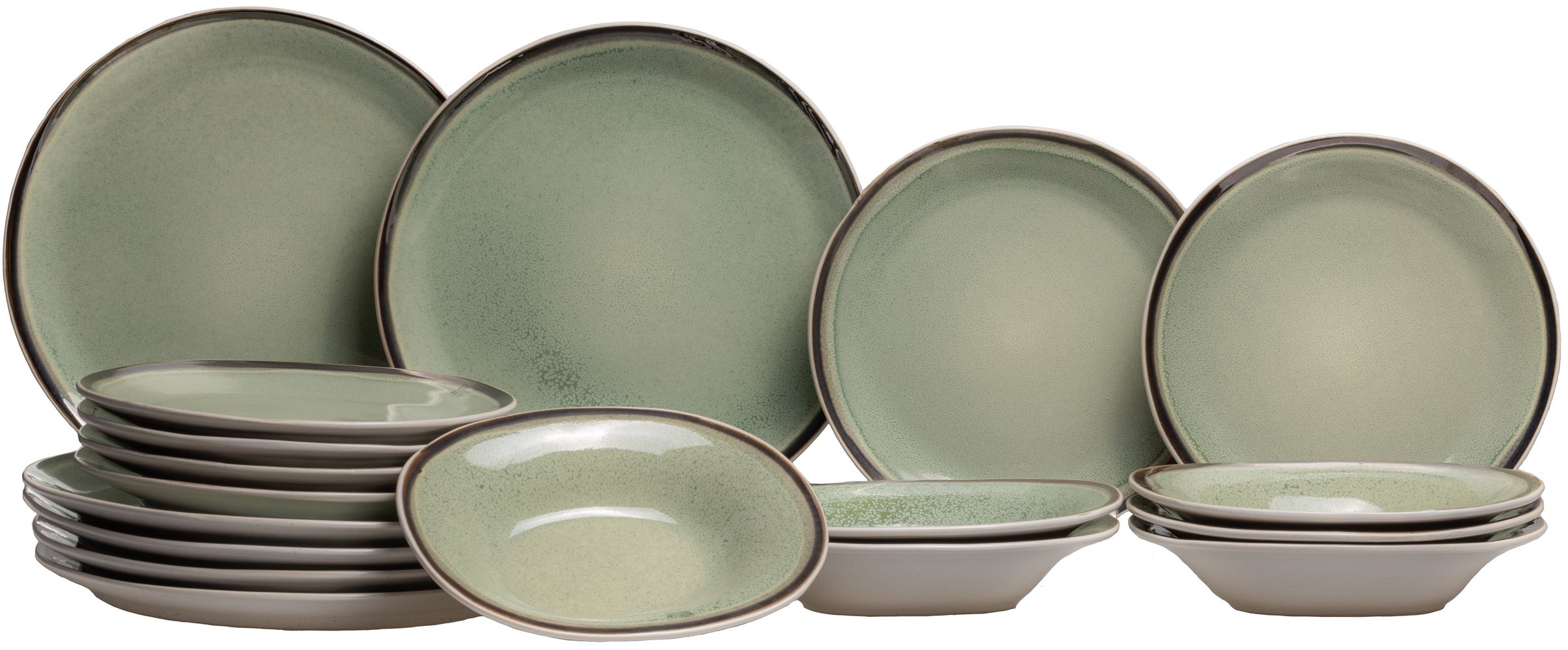 Duiker Overleven hemel Cosy & Trendy 18-Piece Dinnerware Set Fez Green | Buy now at Cookinglife