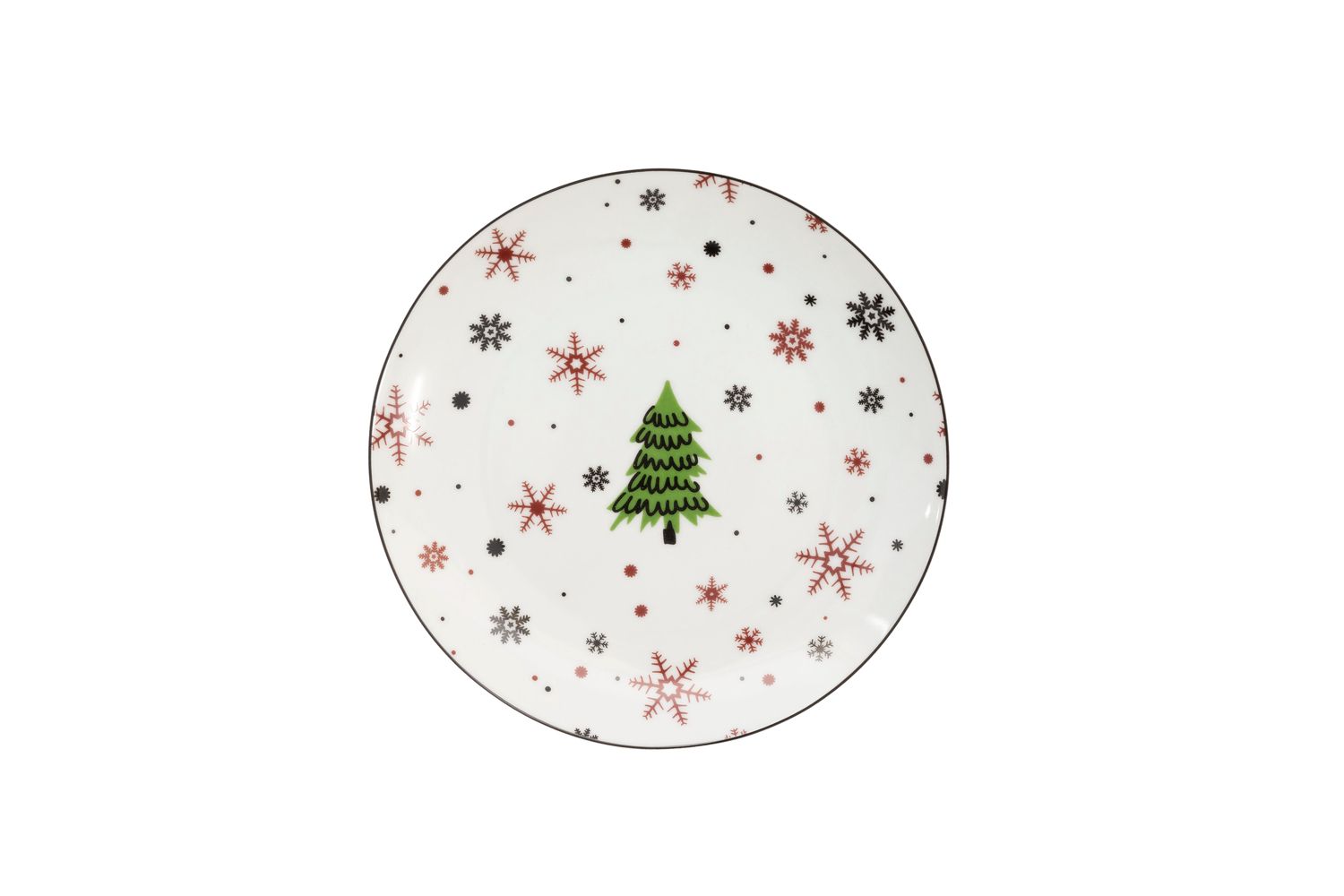 Ensemble de vaisselle de Noël Cookinglife - Porcelaine - Rouge 18 pièces