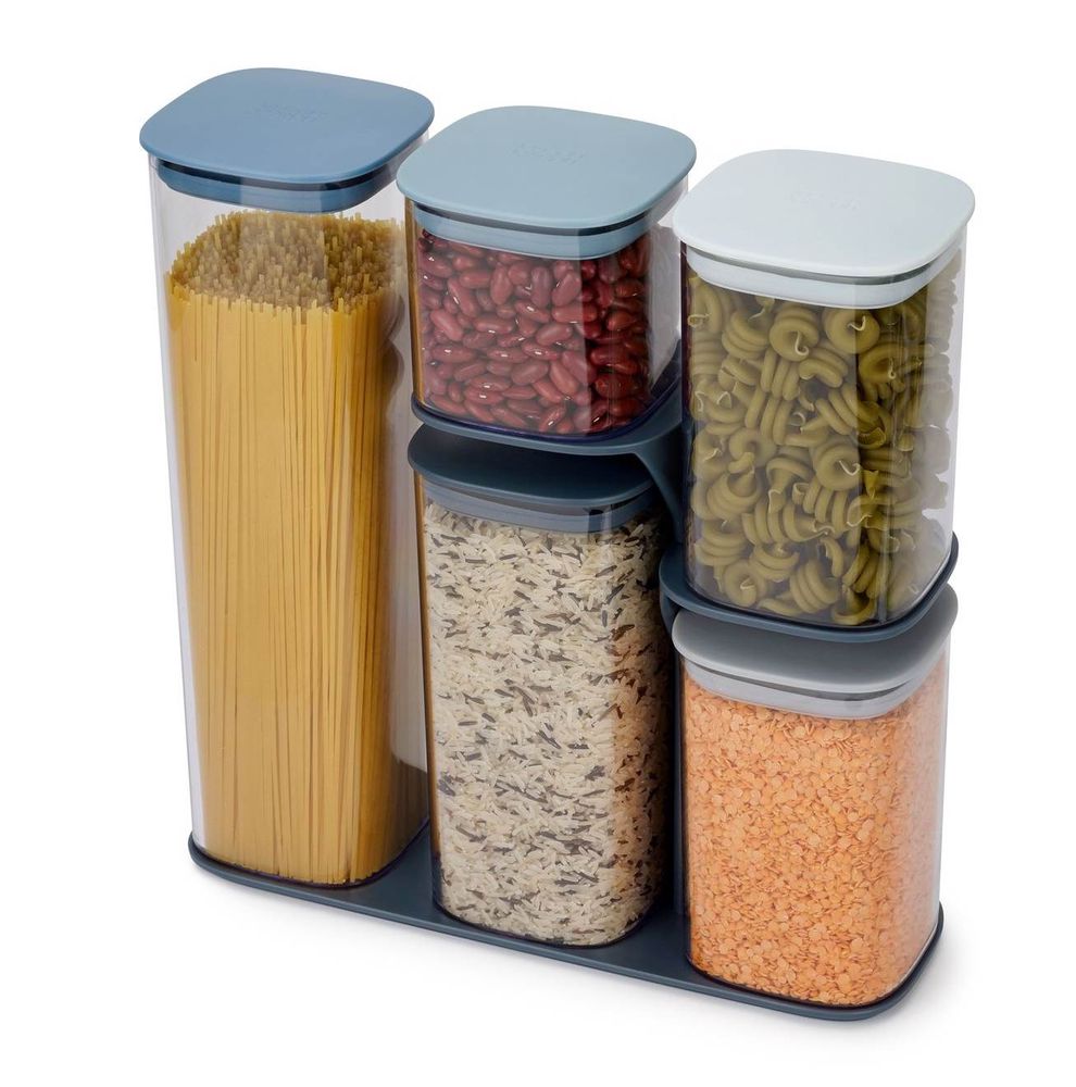 Pigment voordeel Klokje Joseph Joseph 5-Piece Storage Jar Set Podium Blue | Buy now at Cookinglife