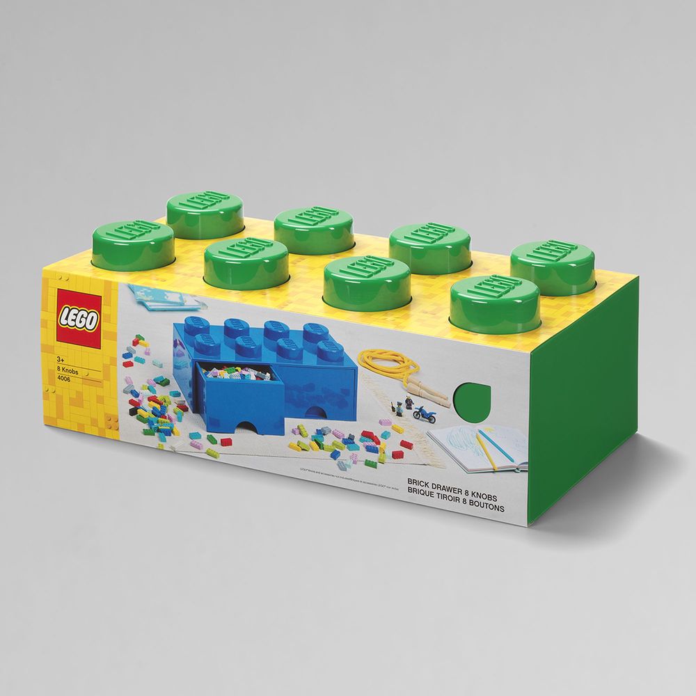 Caja de Almacenamiento LEGO® con Cajones Verde 50 x 25 x 18 cm