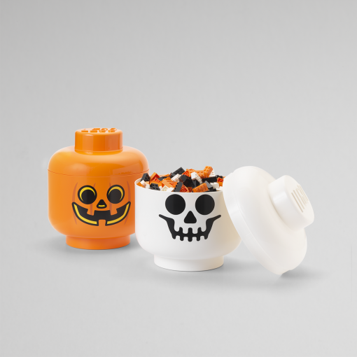 LEGO® Boîte de rangement (mini) - tête de squelette - vert