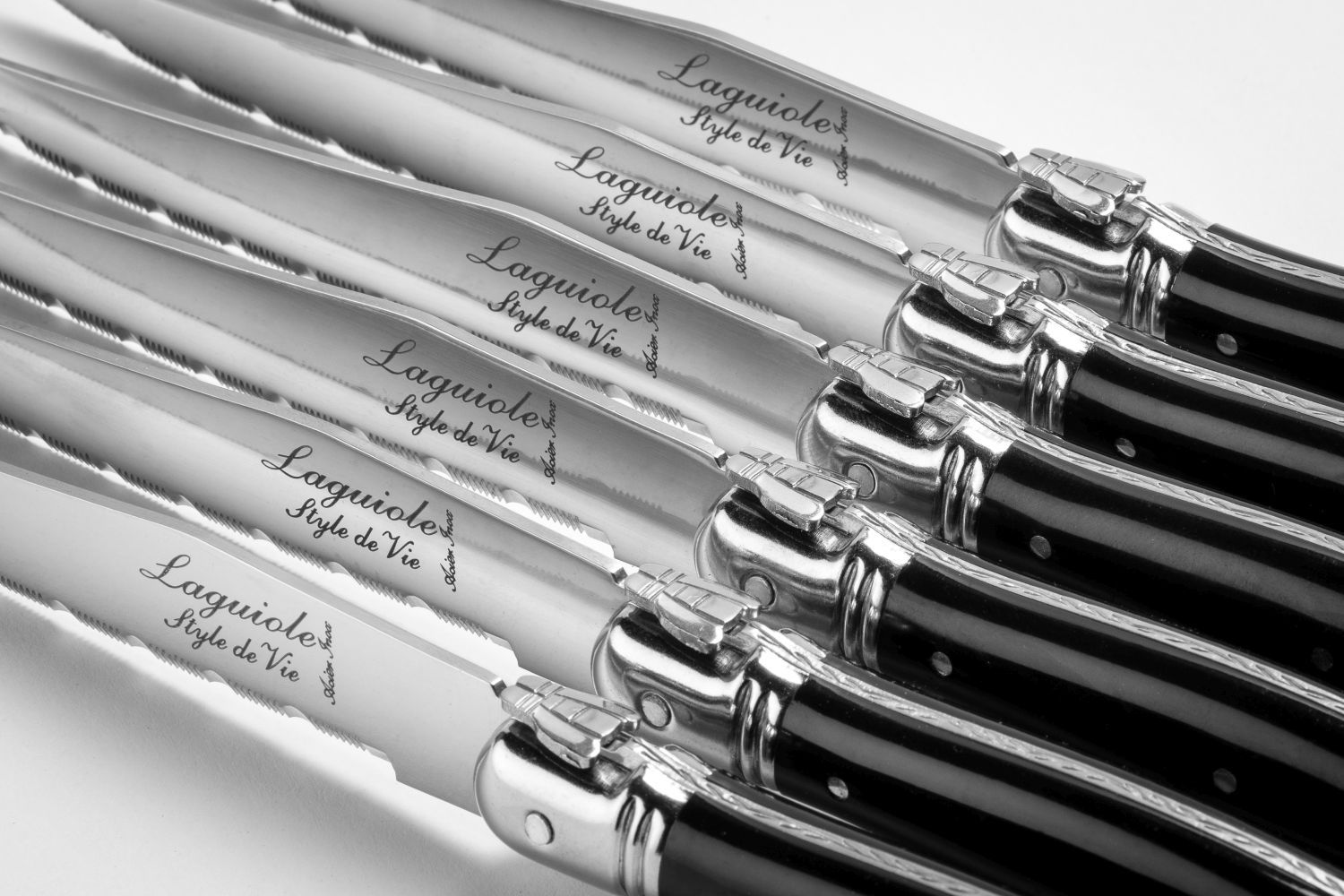 Tenedores 6 piezas color negro Laguiole Style de Vie Premium Line 