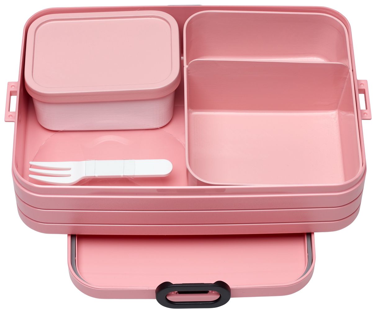Zo snel als een flits bloemblad rand Mepal Lunchbox met Bentobakje Large Roze Kopen? Cookinglife