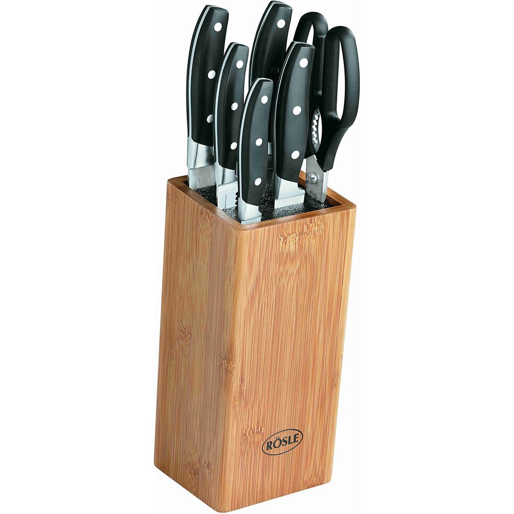 tekst oven agitatie Rosle Messenblok Cuisine - Bamboe - 7-Delig kopen? | Cookinglife
