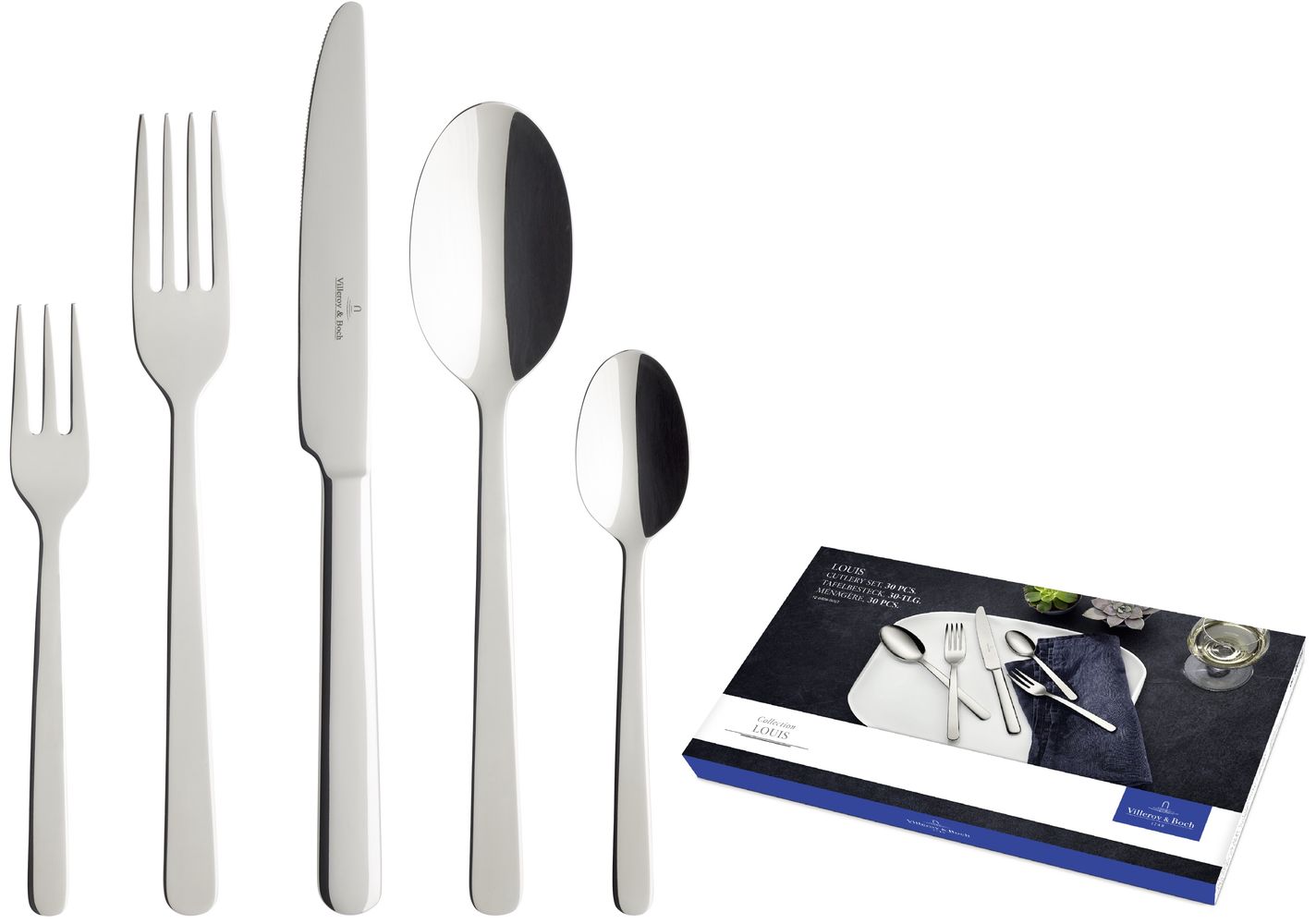 Tether Amerikaans voetbal Deter Villeroy and Boch 30-Piece Cutlery Set Louis | Buy now at Cookinglife