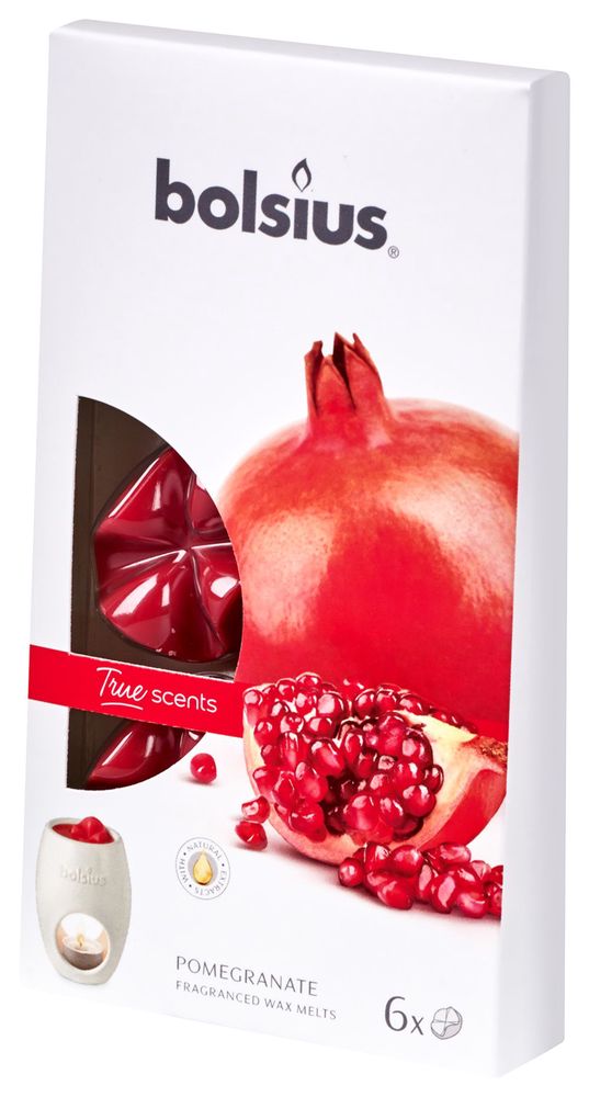 semester hel Wijzer Bolsius Wax Melts True Scents Pomegranate - Pack of 6 | Buy now at  Cookinglife