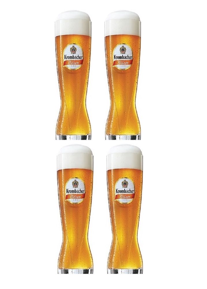 Centro de producción Disponible Movilizar Vasos de Cerveza Krombacher Weizen 500 ml - 4 Piezas