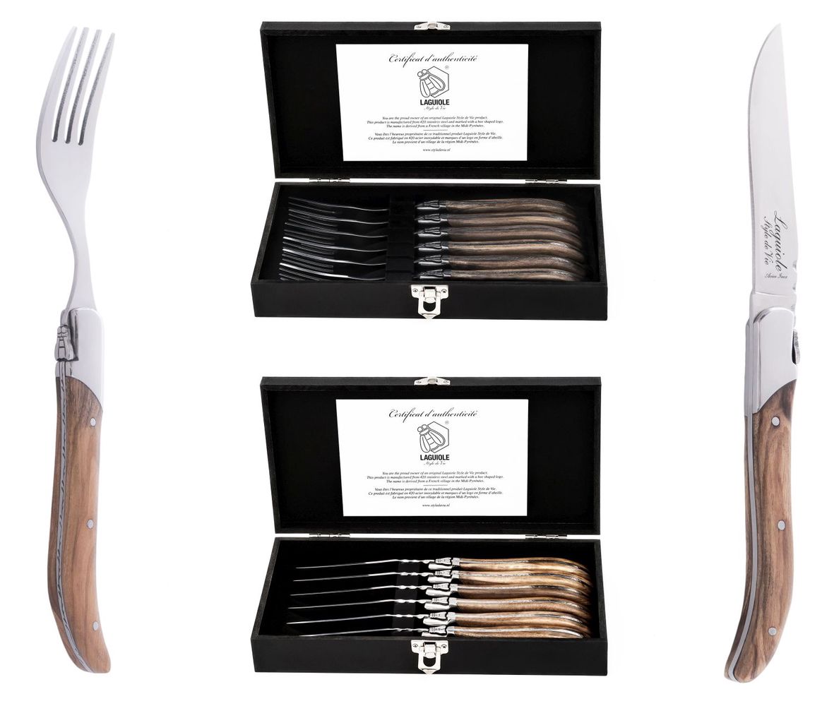Luxury Line Laguiole Style de Vie set di 6 forchette acciaio inossidabile 